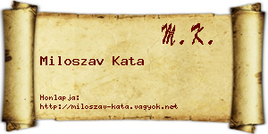 Miloszav Kata névjegykártya
